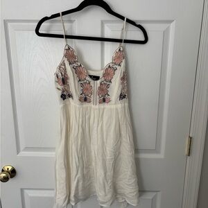 Lulu's Cream Floral Dress
